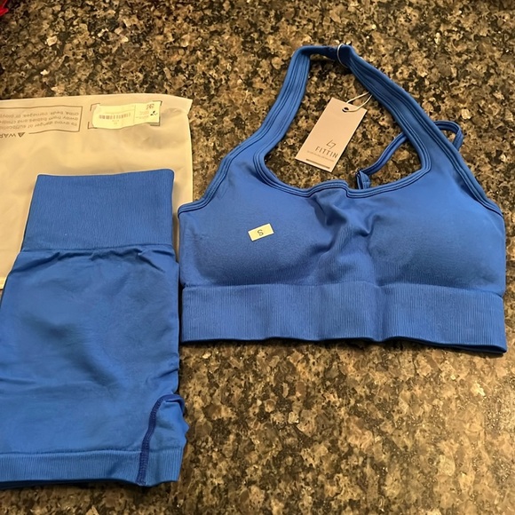Fitten 47 bra and bottom blue set NWT Small - Picture 2 of 6